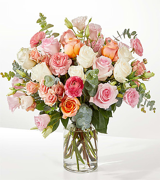 Good Luck Charm Bouquet - Standard with Clear Vase - FedEx - FE231