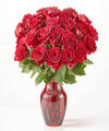 Image of Standard version for Deluxe Red Rose Bouquet with Red Vase - FedEx