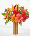 Image of Standard version for Fall Break Bouquet - Deluxe With Copper Vase - FedEx