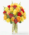 Image of Deluxe version for Sunlit Fall Rose Bouquet - FedEx