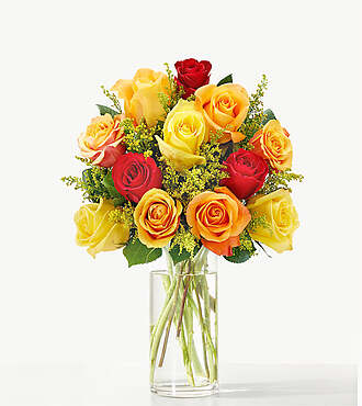 Sunlit Fall Rose Bouquet - FedEx