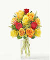 Image of Standard version for Sunlit Fall Rose Bouquet - FedEx