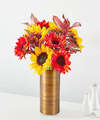 Image of Standard version for Sunset Dream Bouquet - Standard with Copper Vase - FedEx
