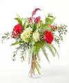 Image of Standard version for Holiday Fronds Bouquet - Standard with Vase - FedEx
