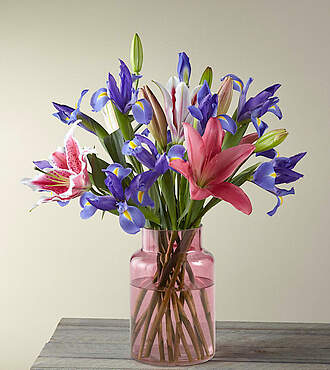 Be My Valentine Lilies and Iris - FedEx