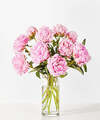Image of Standard version for Fresh Peony Bouquet - Standard with Vase - FedEx