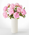 Image of Standard version for Fresh Peony Bouquet - Standard with Ceramic Vase - FedEx