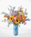 Image of Standard version for Full Nest Bouquet - Deluxe with Blue Vase - FedEx