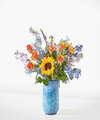 Image of Standard version for Full Nest Bouquet - Standard with Blue Vase - FedEx