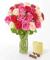 Image of Standard version for Flirt Rose Bouquet with Chocolates - Deluxe - FedEx