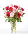 Image of Standard version for Flirt Rose Bouquet - 12 Roses with Glass Vase - FedEx