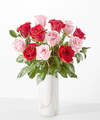 Image of Standard version for Flirt Rose Bouquet - 12 Roses with Marble Vase - FedEx