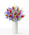 Image of Standard version for Hugs and Kisses Bouquet - Standard with White Fluted Vase - FedEx