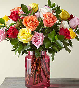 Two Dozen Mixed Roses - FedEx