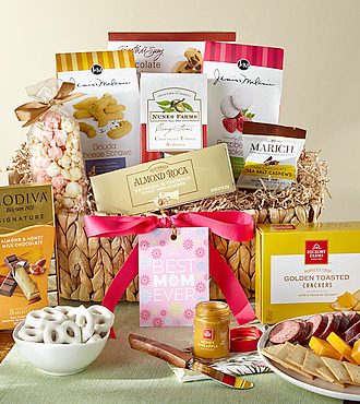 Mother's Day Golden Gourmet Gift Basket - FedEx