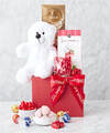 Image of Standard version for Valentines Day Bear and Treats Gift Box - FedEx