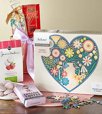 Mother's Day Tea and Puzzle Gift Set - FedEx