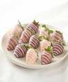 Image of Standard version for One Dozen Pink Chocolate Covered Strawberries - FedEx