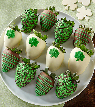 St. Patrick’s Day Belgian Chocolate - Covered Strawberries - FedEx