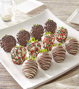 Holiday Belgian Chocolate Covered Strawberries - FedEx