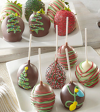 Holiday Lights Chocolate - Covered Strawberries and Cake Pops - FedEx