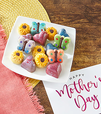 Artisan Spring Belgian Chocolates and Happy Mother's Day Card - FedEx