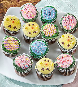 Easter Greetings Chocolate Covered Cupcakes - FedEx