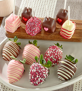 Mother's Day Belgian Chocolate Covered Strawberries and Cheesecake Pops - FedEx - GE2129