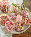 Image of Standard version for Mother's Day Belgian Chocolate Covered Strawberries and Heart Mendiants - FedEx
