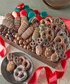 Image of Standard version for Reindeer Belgian Chocolate Covered Treats Gift Basket - FedEx