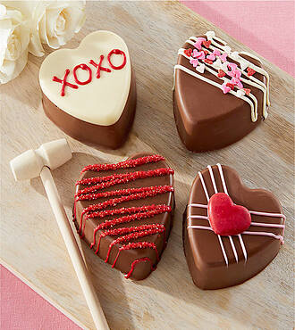 Belgian Chocolate Breakable Hearts - FedEx