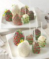 Image of Standard version for Holiday Belgian Chocolate Covered Strawberries and Mini Cheesecake Pops - FedEx
