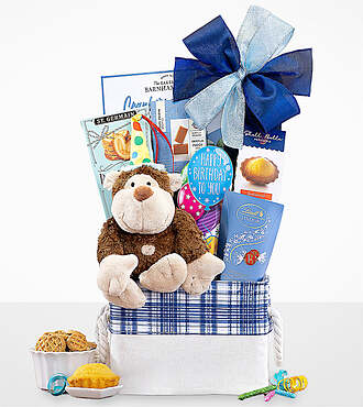 Happy Birthday Monkey Gift Basket - FedEx - IF012