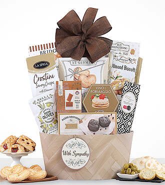 With Heartfelt Sympathy Gift Basket - FedEx