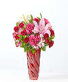 Image of Standard version for Berry in Love Bouquet with Luxe Swirl Vase