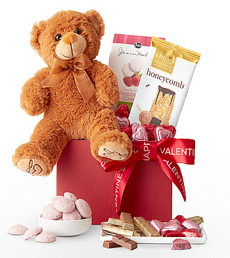 Beary Sweet Valentine's Day Gift Basket - FedEx