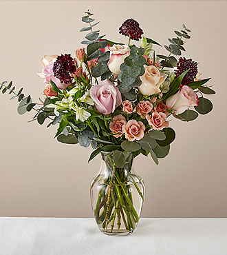 Rose Mixed Bouquet with Vase - FedEx