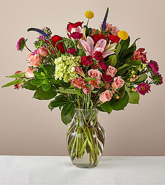 Tayde Bouquet with St Jude with Vase - FedEx