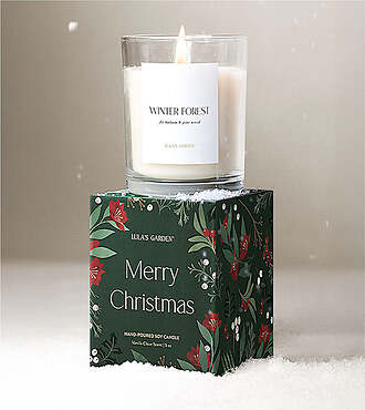 Lula's Garden Merry Christmas Candle - FedEx - P4572