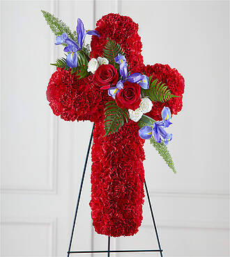 Faithful Hero Floral Cross - S44-5024S