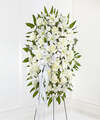 Image of Premium version for Exquisite Tribute Standing Spray - White Ribbon