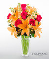 Image of Deluxe version for FTD Luxe Looks Bouquet by Vera Wang - CUT GLASS VASE INCLUDED
