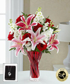 Image of Deluxe version for FTD Lasting Romance Bouquet with Heart Pendant