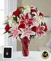 Image of Premium version for FTD Lasting Romance Bouquet with Heart Pendant