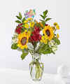 Image of Deluxe version for Prairie Sunrise Bouquet and Happy Birthday Topper