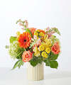 Image of Standard version for Autumn Sunshine Bouquet with Ivory Vase