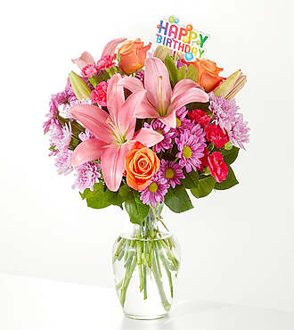 One and Only Bouquet and Happy Birthday Topper - V5670