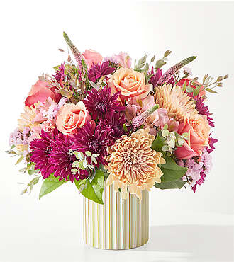 Berry Cobbler Bouquet with Ivory Vase - V5735P-IFV