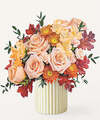 Image of Standard version for Spiced Latte Bouquet with Ivory Vase