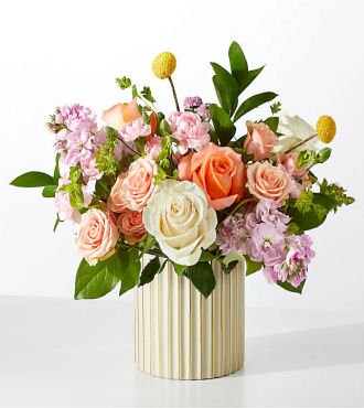 French Market Bouquet with Ivory Vase - V5783D-IFV